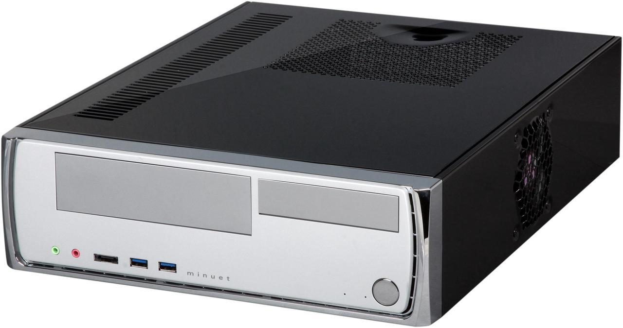 Main image of Antec Minuet350 Piano Black Steel Micro ATX Slim Case Computer Case 350W 80PLUS Certified Power Supply
