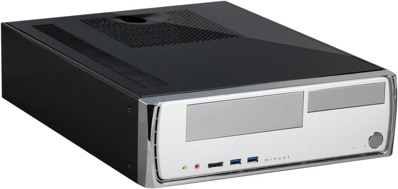 Alt view image 3 of 9 - Antec Minuet350 Piano Black Steel Micro ATX Slim Case Computer Case 350W 80PLUS Certified Power Supply
