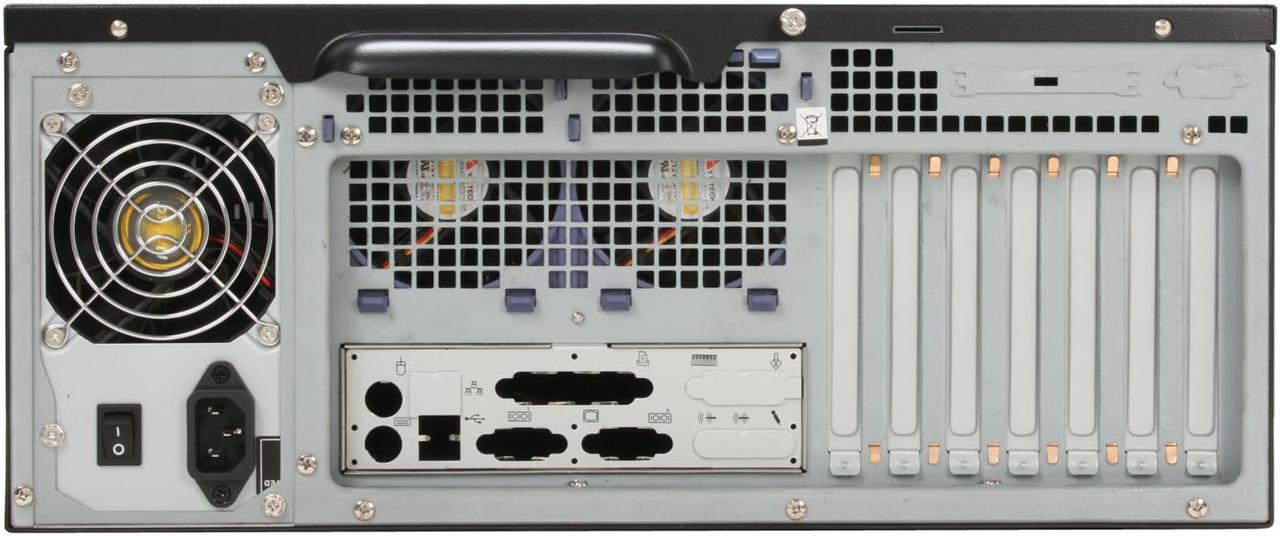Alt view image 8 of 14 - Antec 4U22EPS650 4U Rackmount Server Case 650W 6 External 5.25" Drive Bays