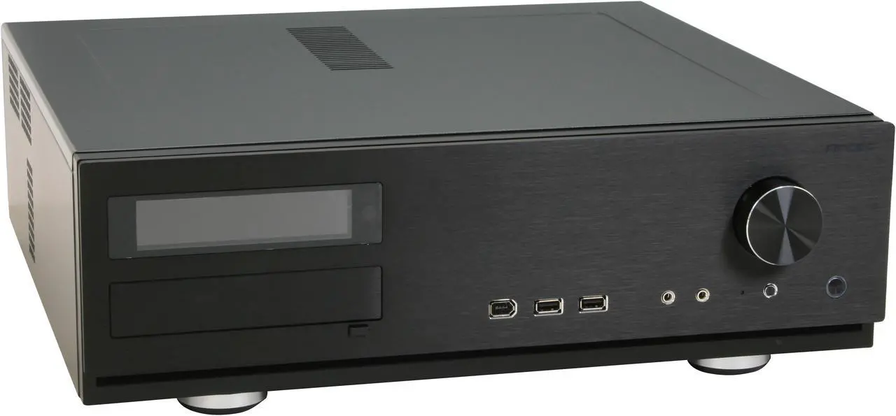 Alt view image 3 of 12 - Antec Black Aluminum / Steel Fusion Remote Black Micro ATX Media Center / HTPC Case