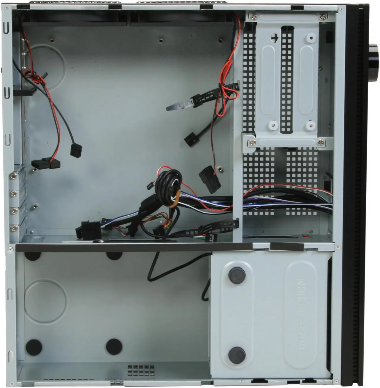 Alt view image 9 of 12 - Antec Black Aluminum / Steel Fusion Remote Black Micro ATX Media Center / HTPC Case