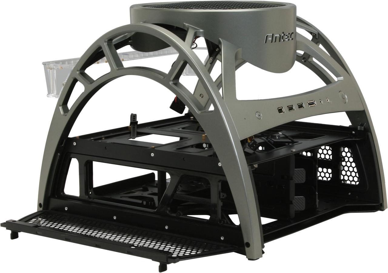 Alt view image 11 of 12 - Antec Skeleton Black ATX Tower Computer Case