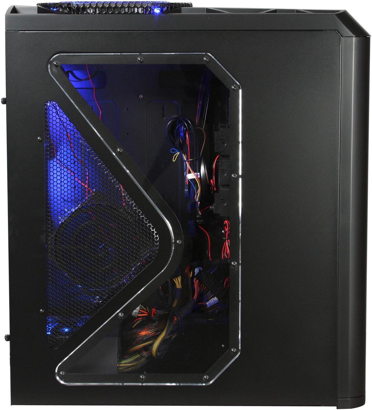 Alt view image 4 of 10 - Antec Twelve Hundred 750 Blue Black Steel ATX Full Tower Computer Case 750W Power Supply