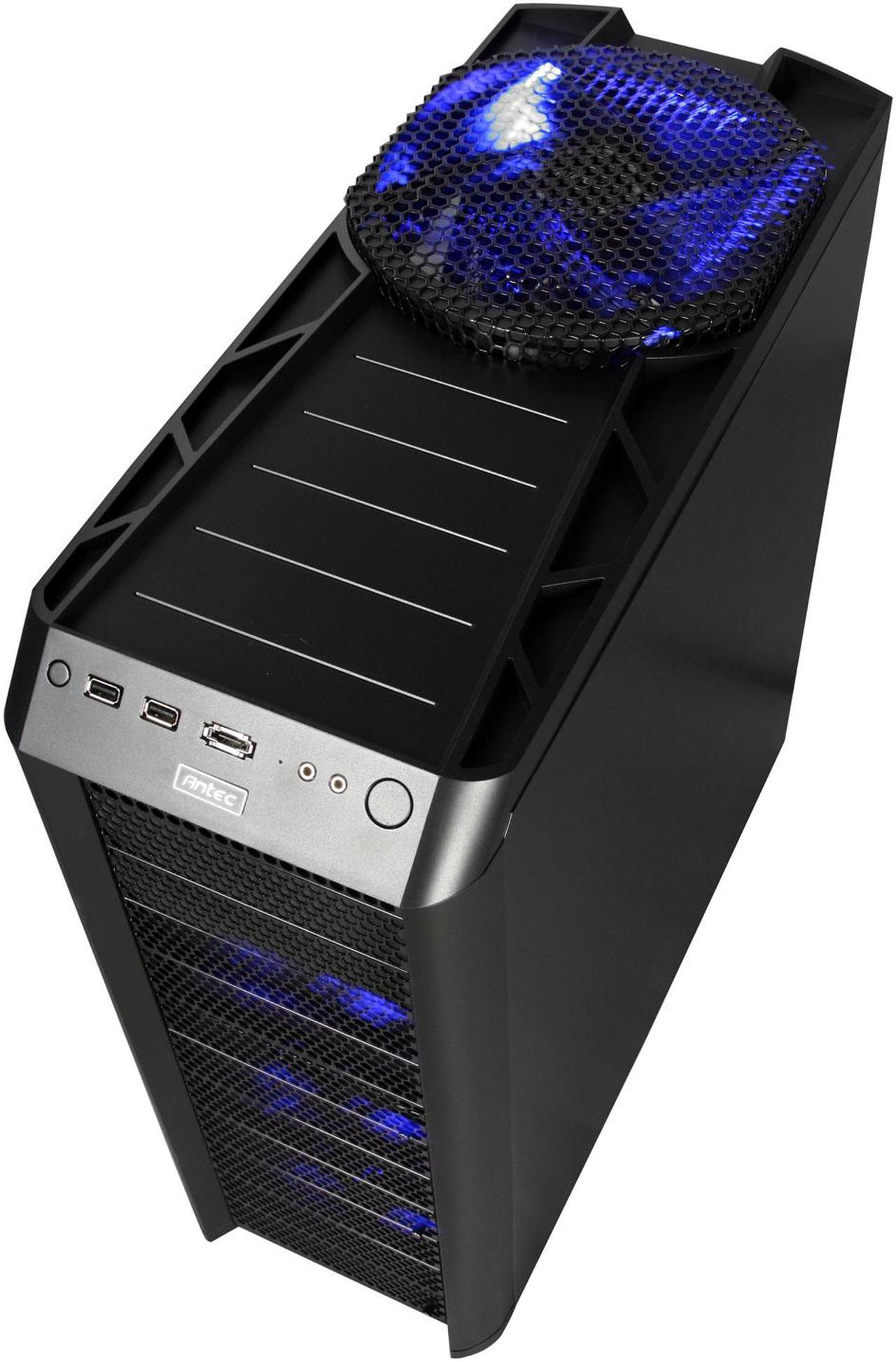 Alt view image 8 of 10 - Antec Twelve Hundred 750 Blue Black Steel ATX Full Tower Computer Case 750W Power Supply