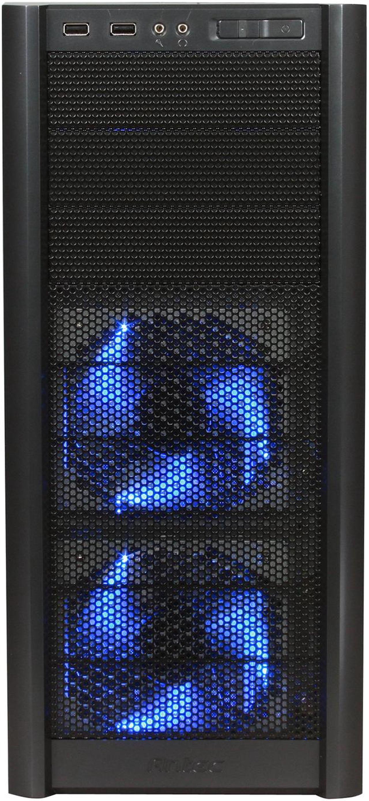 Alt view image 2 of 10 - Antec Three Hundred Illusion Black Steel ATX Mid Tower Computer Case