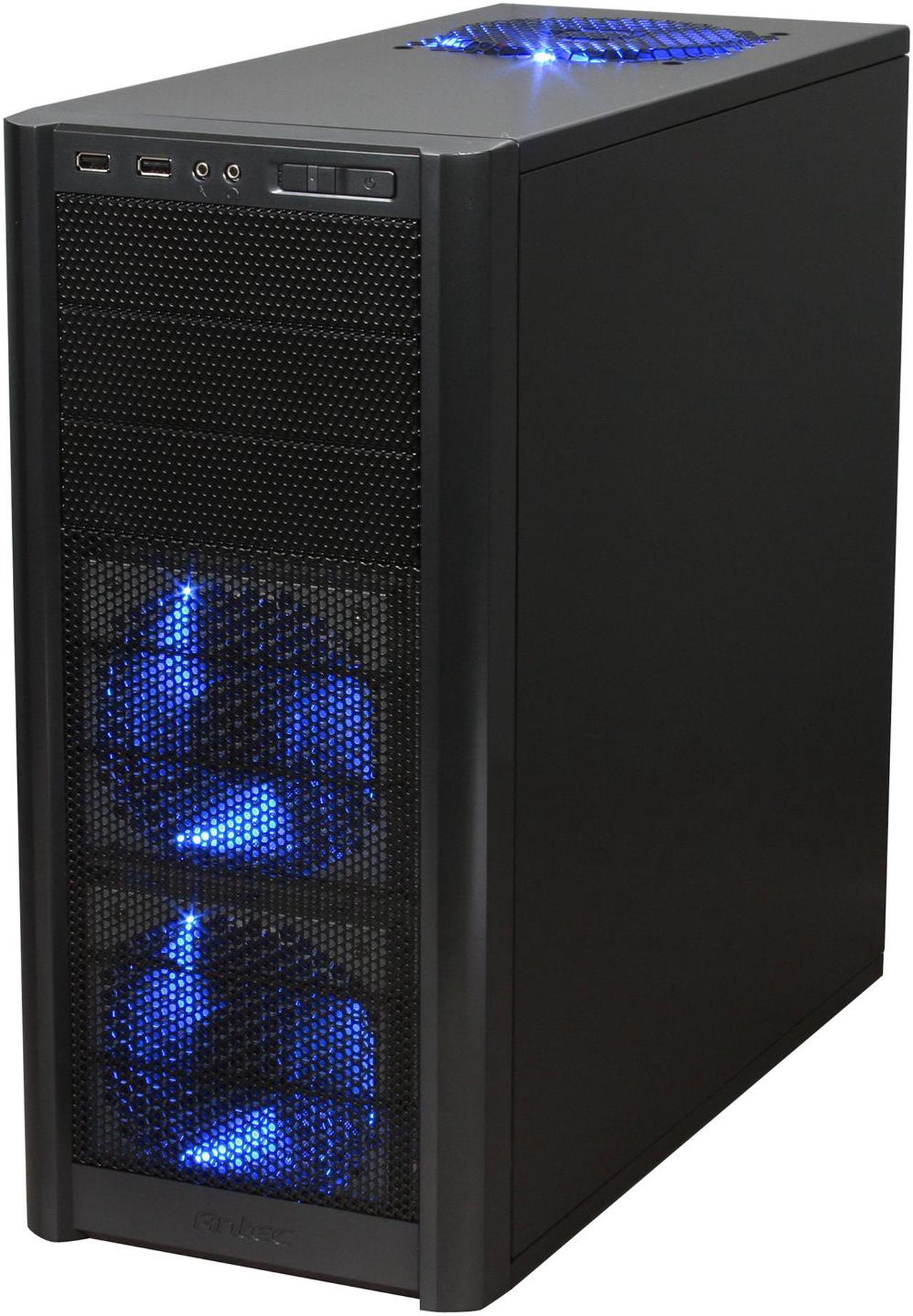 Alt view image 3 of 10 - Antec Three Hundred Illusion Black Steel ATX Mid Tower Computer Case