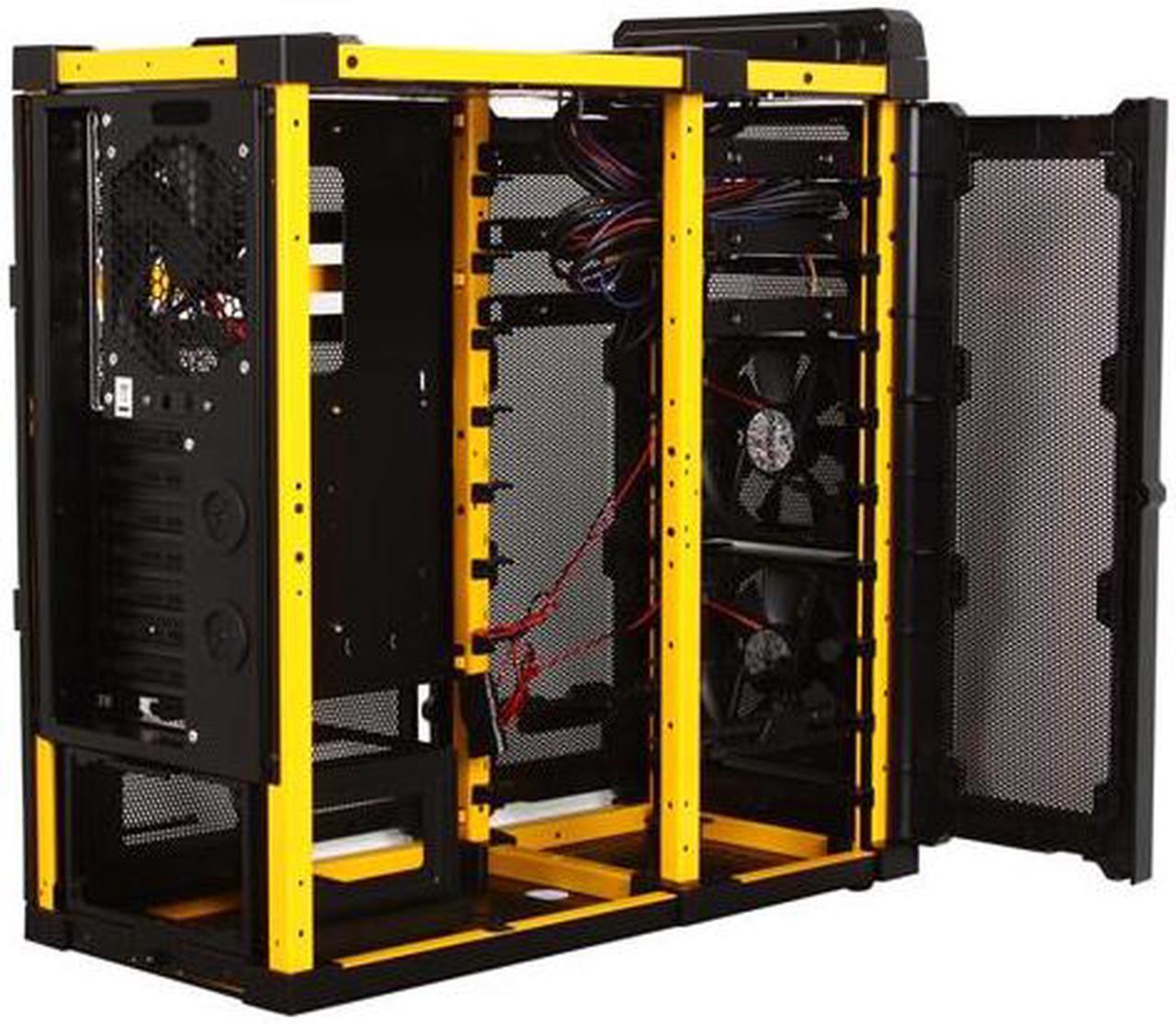 Alt view image 5 of 10 - Antec Lanboy air Yellow Black / Yellow Steel / Plastic ATX Mid Tower Computer Modular Case