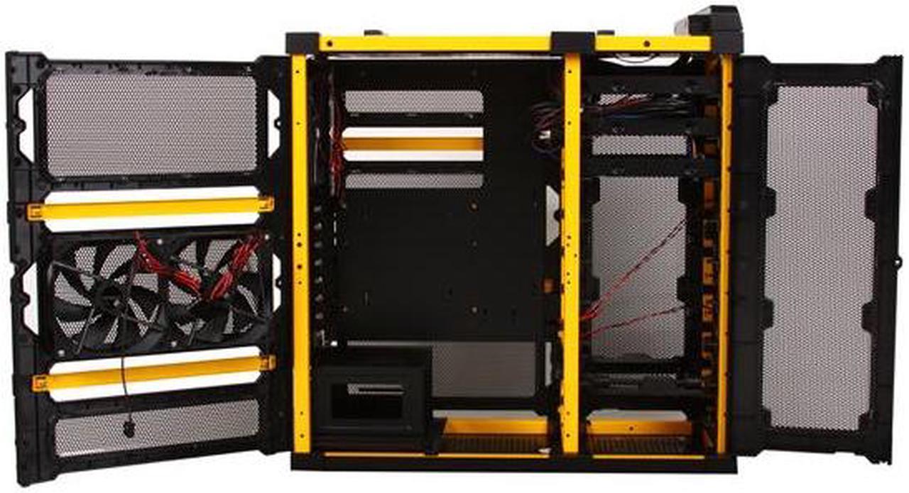 Alt view image 6 of 10 - Antec Lanboy air Yellow Black / Yellow Steel / Plastic ATX Mid Tower Computer Modular Case