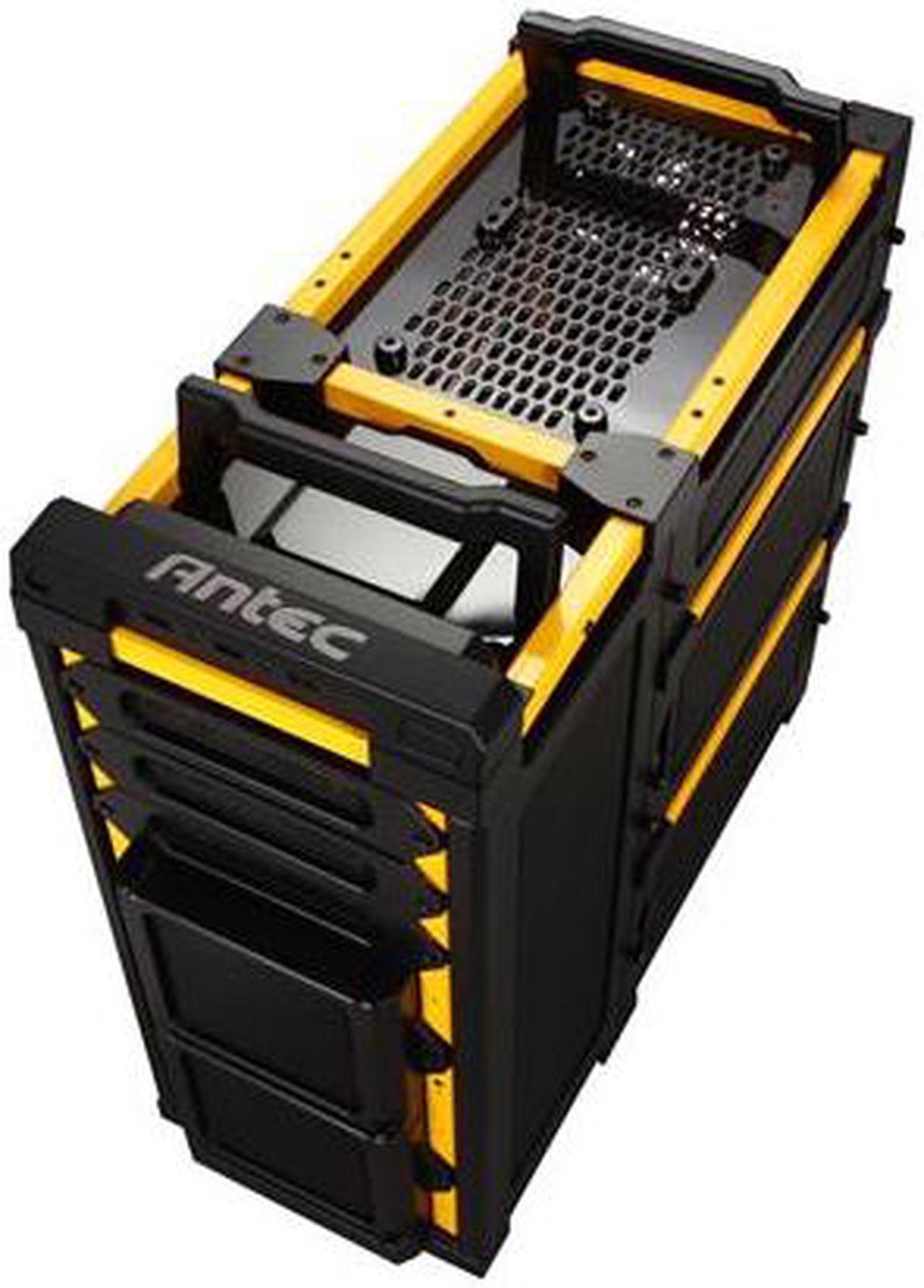 Alt view image 8 of 10 - Antec Lanboy air Yellow Black / Yellow Steel / Plastic ATX Mid Tower Computer Modular Case