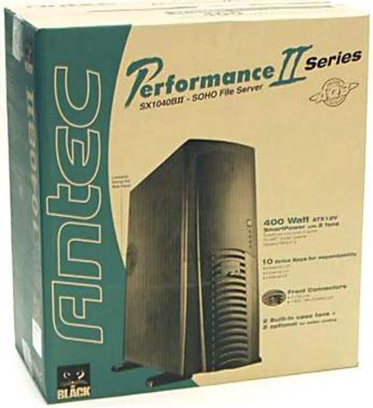 Alt view image 10 of 10 - Antec Performance II SX1040BII Black Steel ATX Mid Tower Computer Case 400W
SmartPower
ATX12V including Pentium 4
SL400 Power Supply