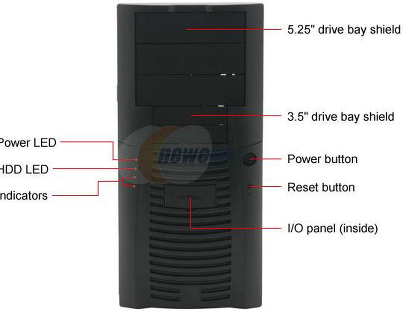 Alt view image 2 of 15 - Antec Performance TX640B Black Steel ATX Mini Tower Computer Case 400W Power Supply