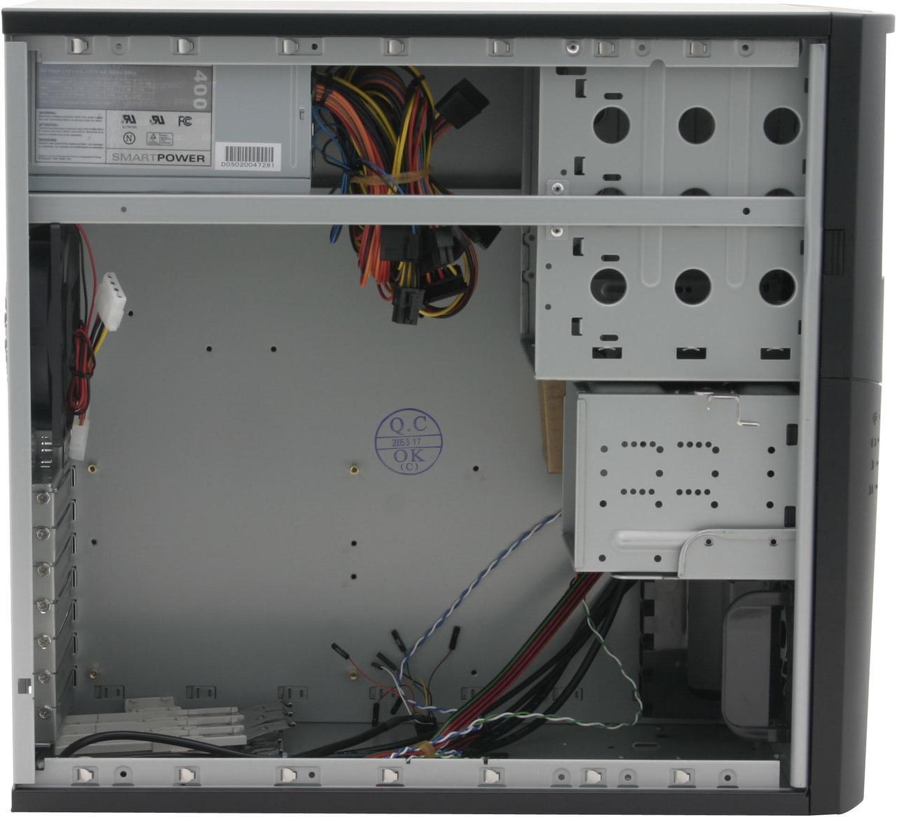 Alt view image 8 of 15 - Antec Performance TX640B Black Steel ATX Mini Tower Computer Case 400W Power Supply