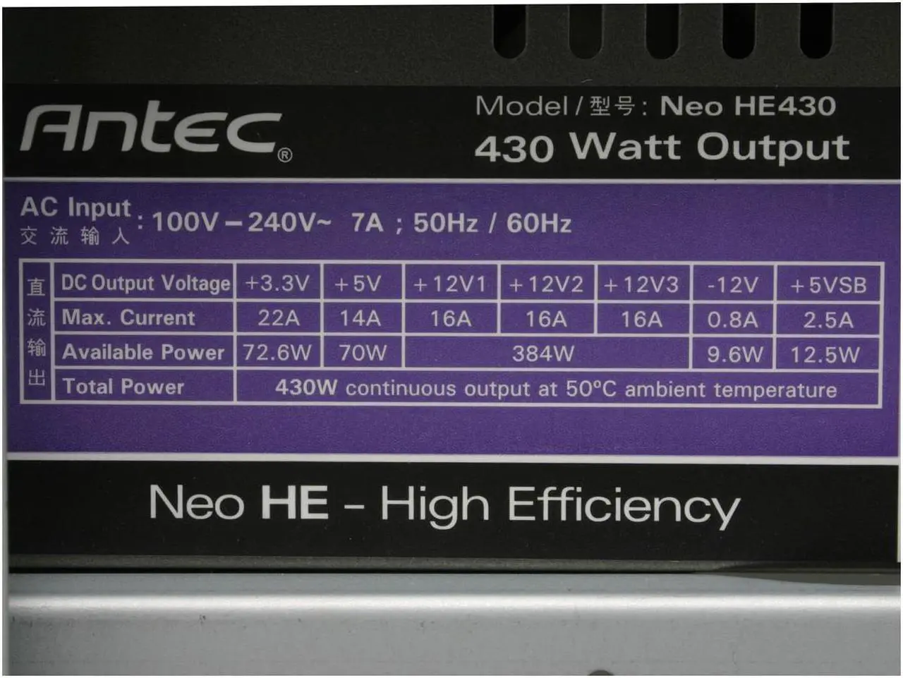 Alt view image 11 of 15 - Antec Performance One P150 White Steel ATX Mid Tower Computer Case 430W Power Supply