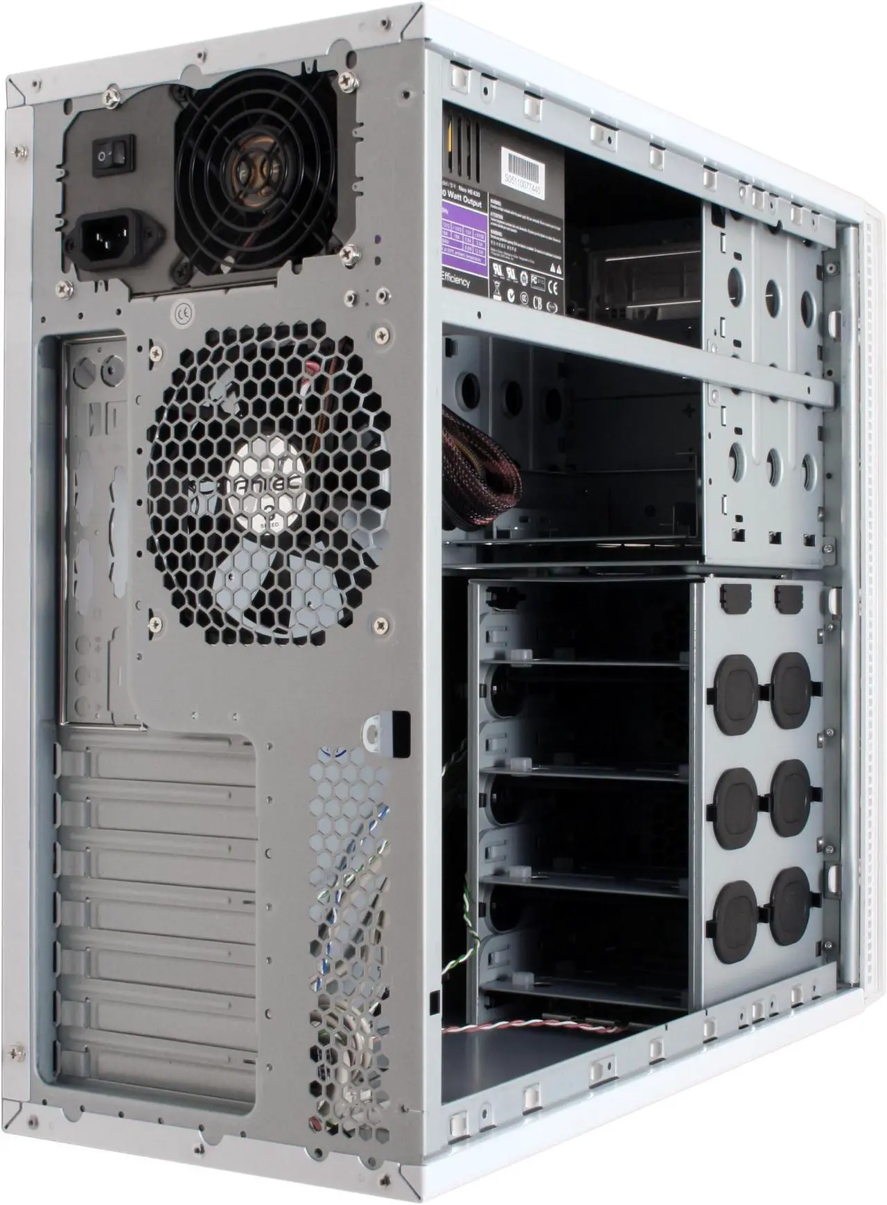 Alt view image 9 of 15 - Antec Performance One P150 White Steel ATX Mid Tower Computer Case 430W Power Supply