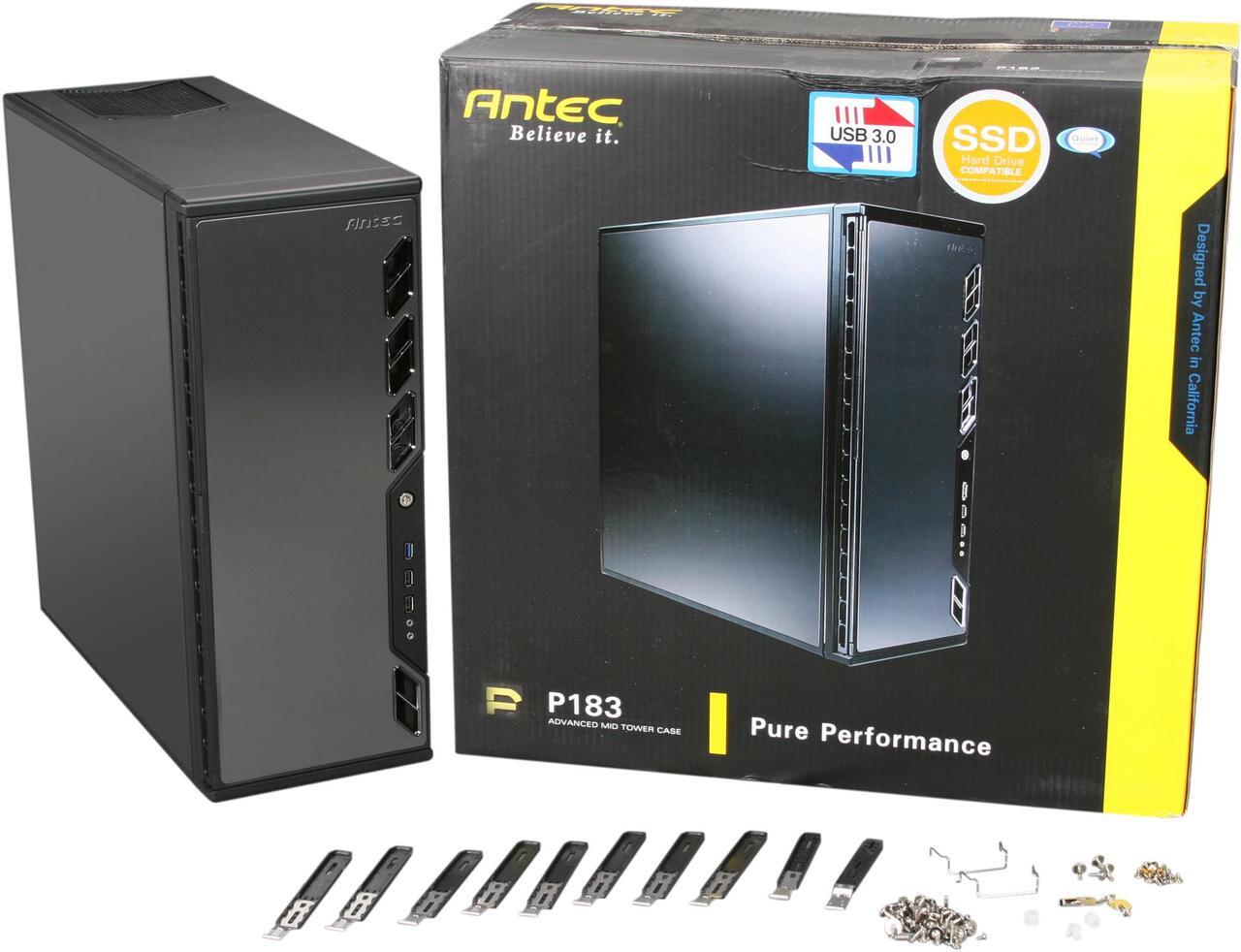 Alt view image 9 of 9 - Antec Performance One Series P183 V3 Black Aluminum / Steel / Plastic ATX Mid Tower Computer Case