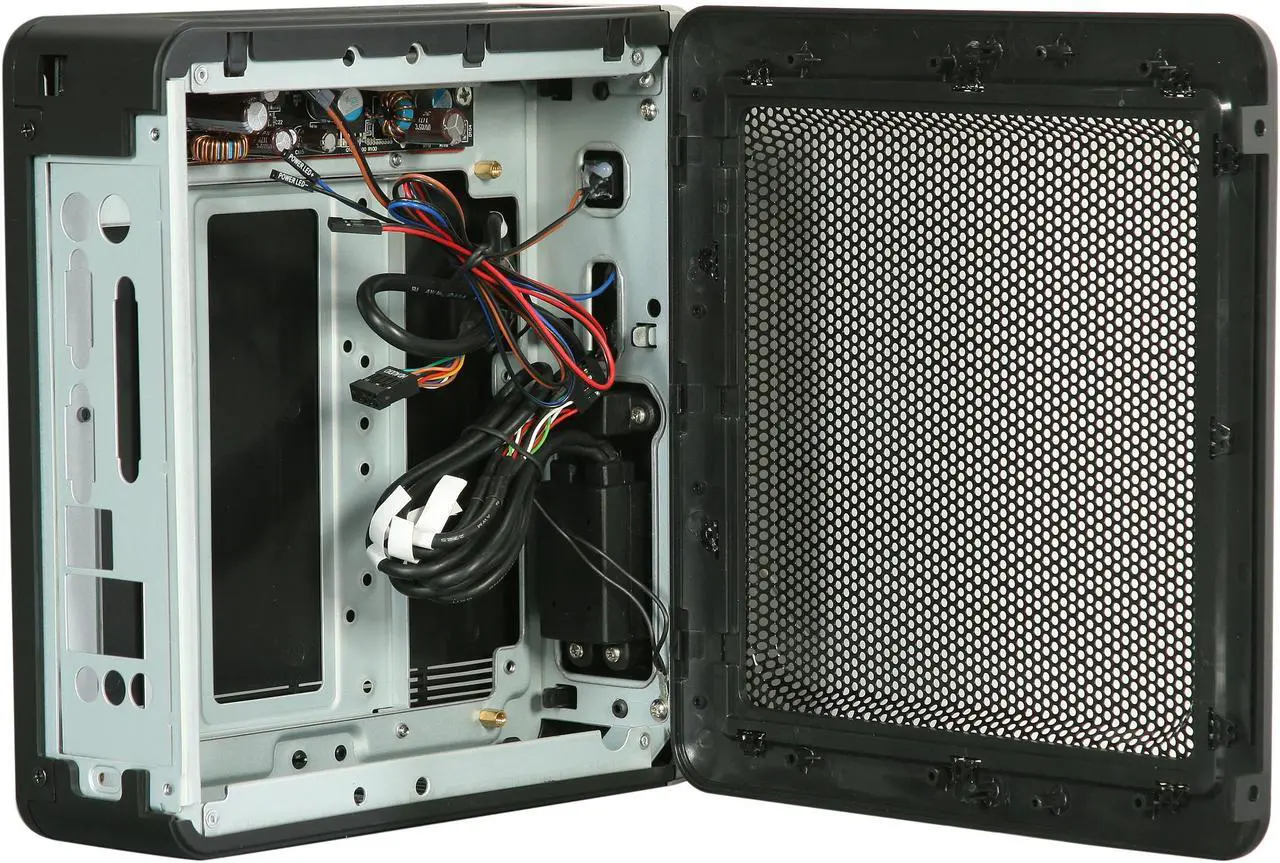 Alt view image 5 of 8 - Antec ISK 110 VESA Black ABS plastic / 0.8 mm SECC Mini-ITX Desktop Computer Case 90W External Adapter, Up to 92% Efficiency Power Supply