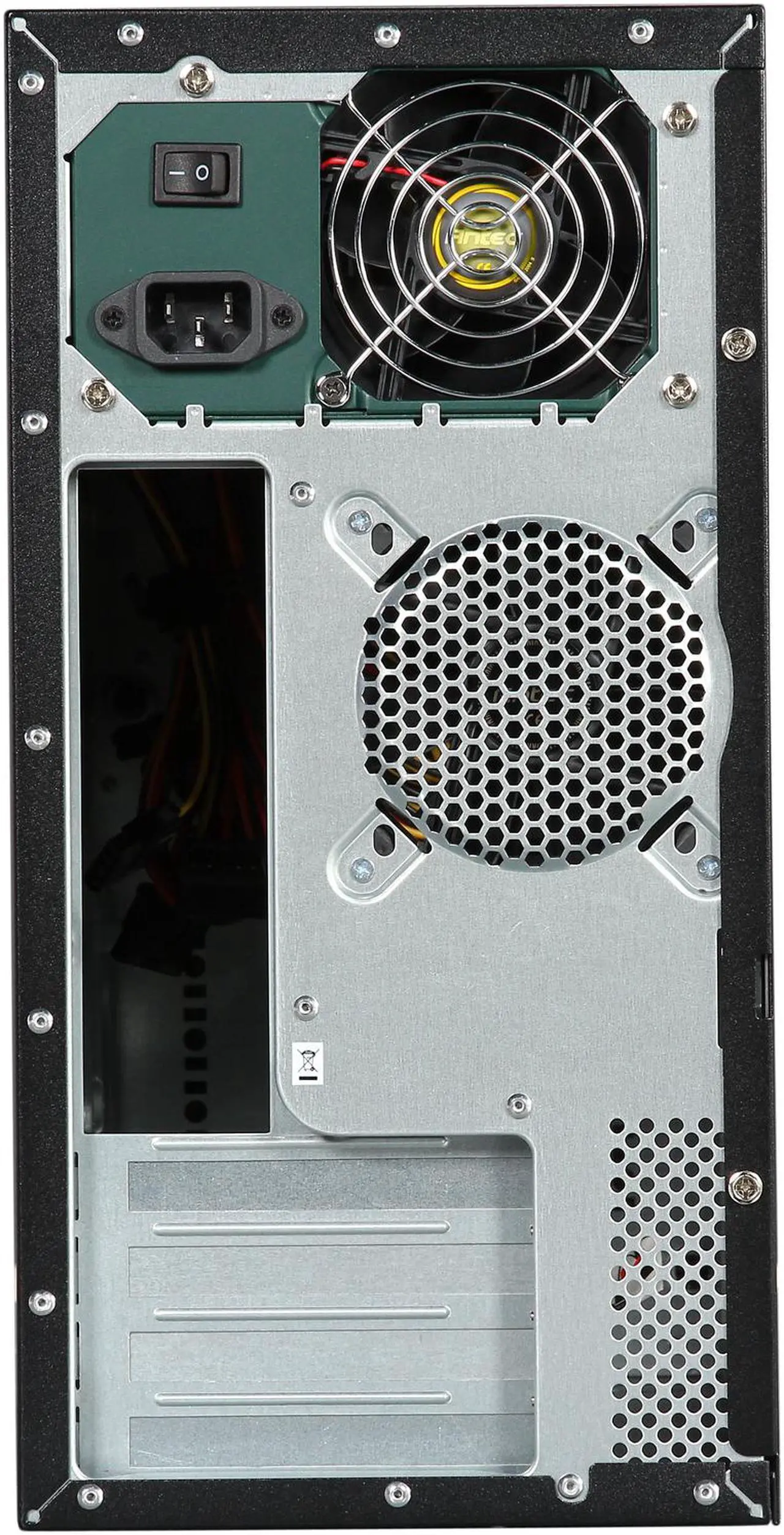 Alt view image 12 of 13 - Antec NSK3180 Black 0.7 SGCC Steel Micro ATX / Mini-ITX Computer Case 380W Power Supply