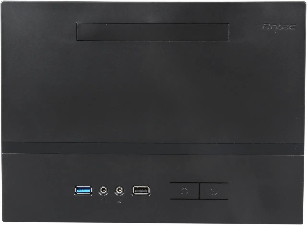 Alt view image 3 of 8 - Antec ISK600 Black Aluminum / Plastic Mini-ITX Tower Computer Case