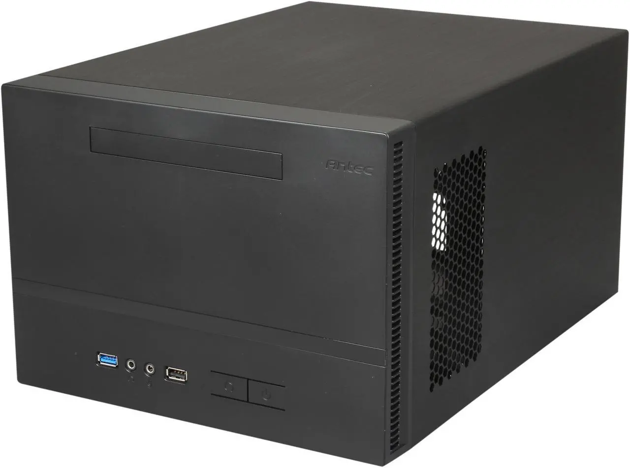 Alt view image 4 of 8 - Antec ISK600 Black Aluminum / Plastic Mini-ITX Tower Computer Case