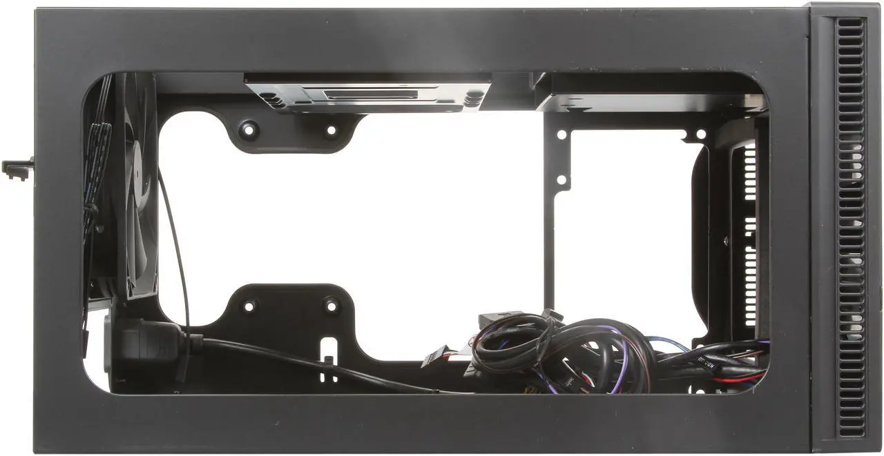 Alt view image 6 of 8 - Antec ISK600 Black Aluminum / Plastic Mini-ITX Tower Computer Case
