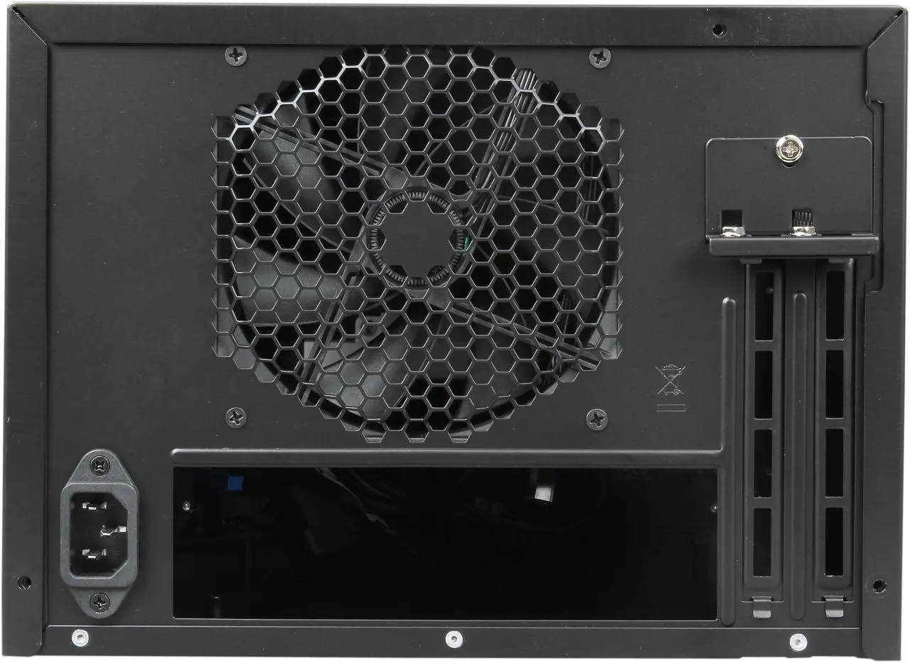 Alt view image 8 of 8 - Antec ISK600 Black Aluminum / Plastic Mini-ITX Tower Computer Case