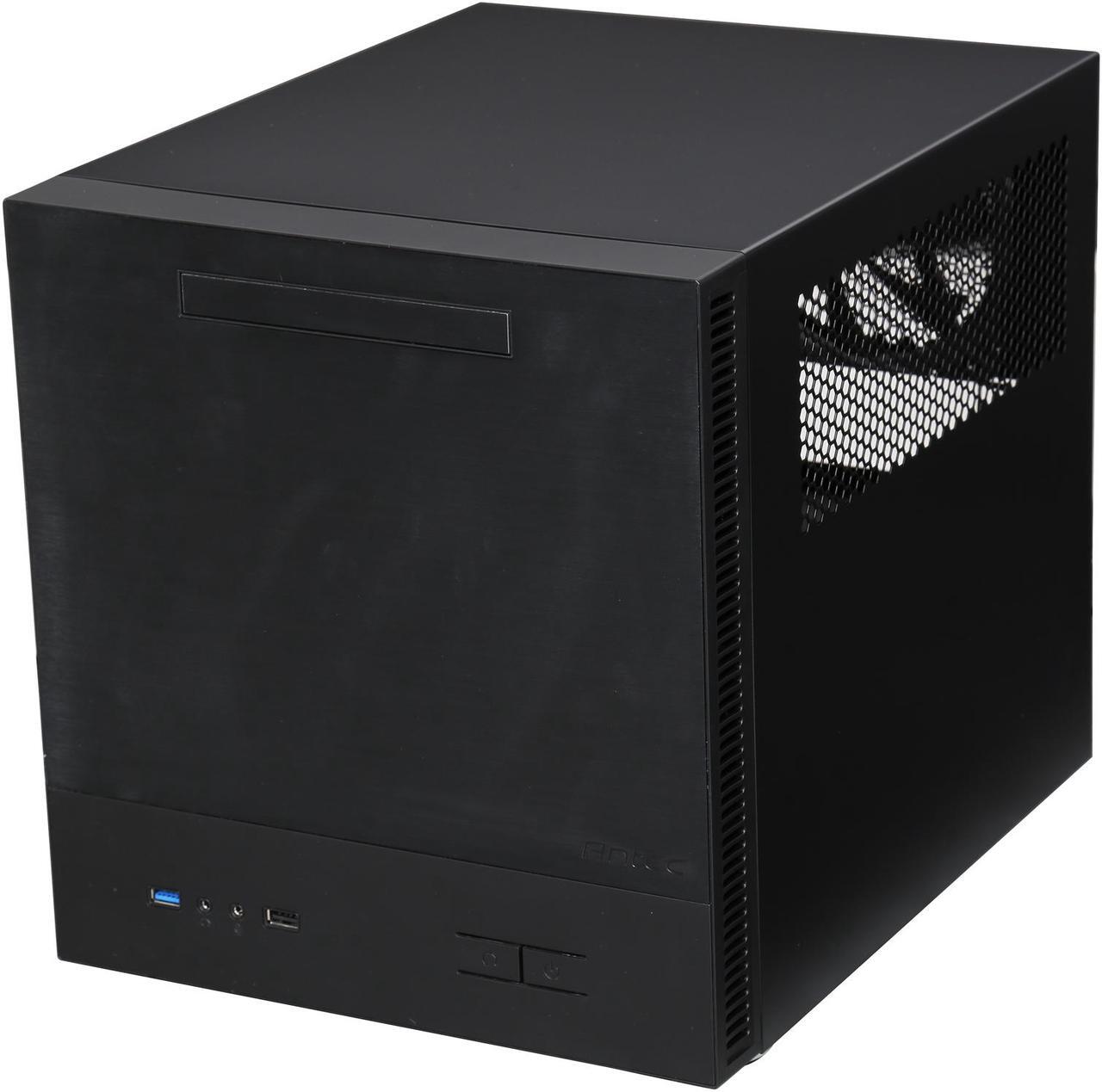 Alt view image 4 of 9 - Antec ISK 600M Black Aluminum / Plastic Micro ATX Computer Case