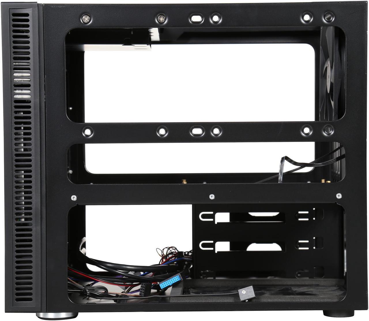 Alt view image 8 of 9 - Antec ISK 600M Black Aluminum / Plastic Micro ATX Computer Case