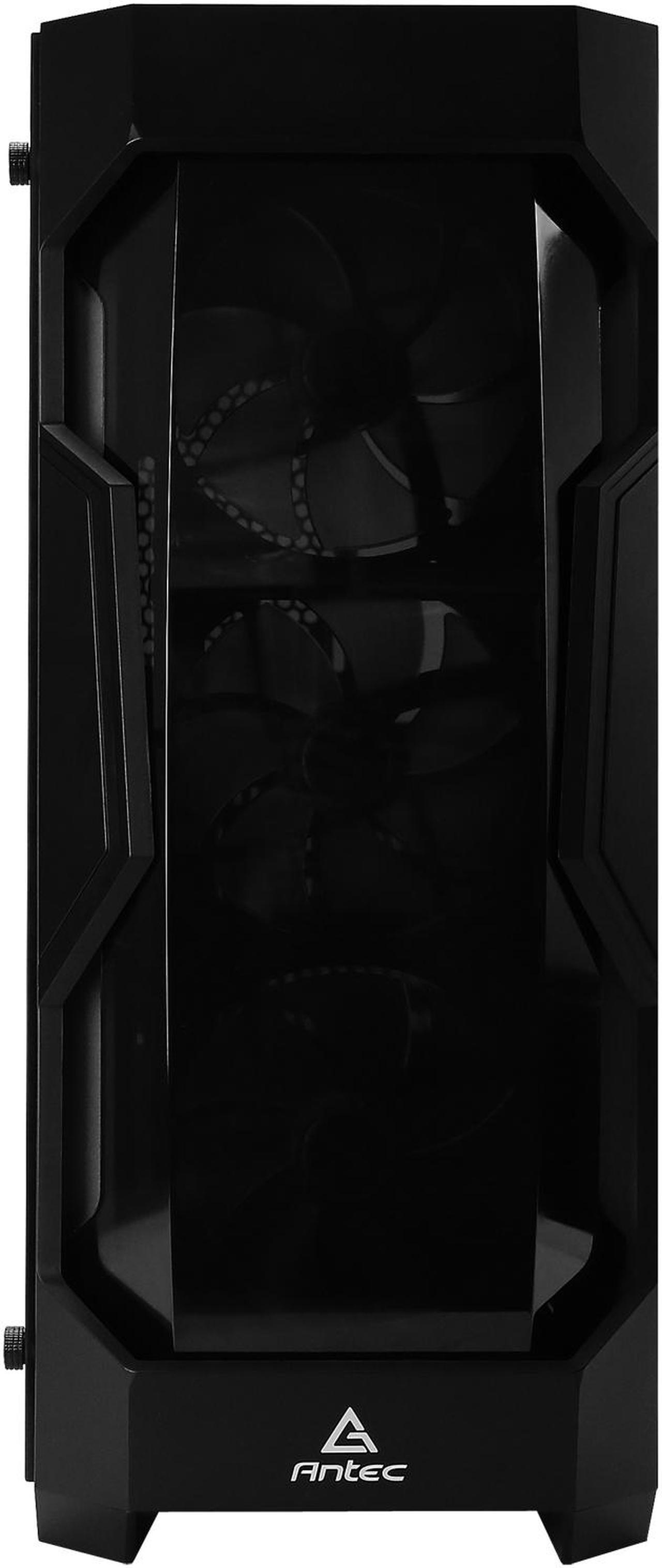 Alt view image 10 of 18 - Antec Dark Fleet Series DF500 RGB, RGB Lighting, Black Steel / Plastic / 4mm Tempered Glass ATX Mid Tower Computer Case, 3x120mm RGB Fans Included, Integrated RGB Hub, USB 3.0