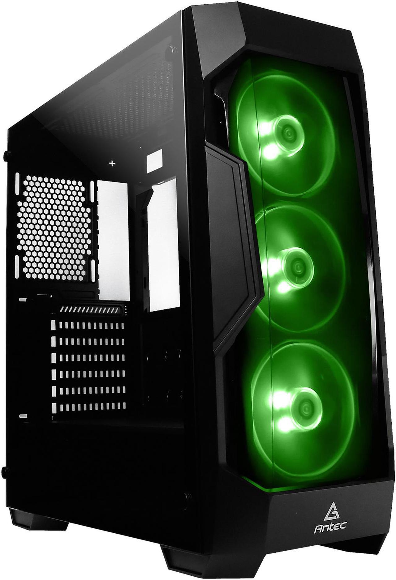 Alt view image 3 of 18 - Antec Dark Fleet Series DF500 RGB, RGB Lighting, Black Steel / Plastic / 4mm Tempered Glass ATX Mid Tower Computer Case, 3x120mm RGB Fans Included, Integrated RGB Hub, USB 3.0