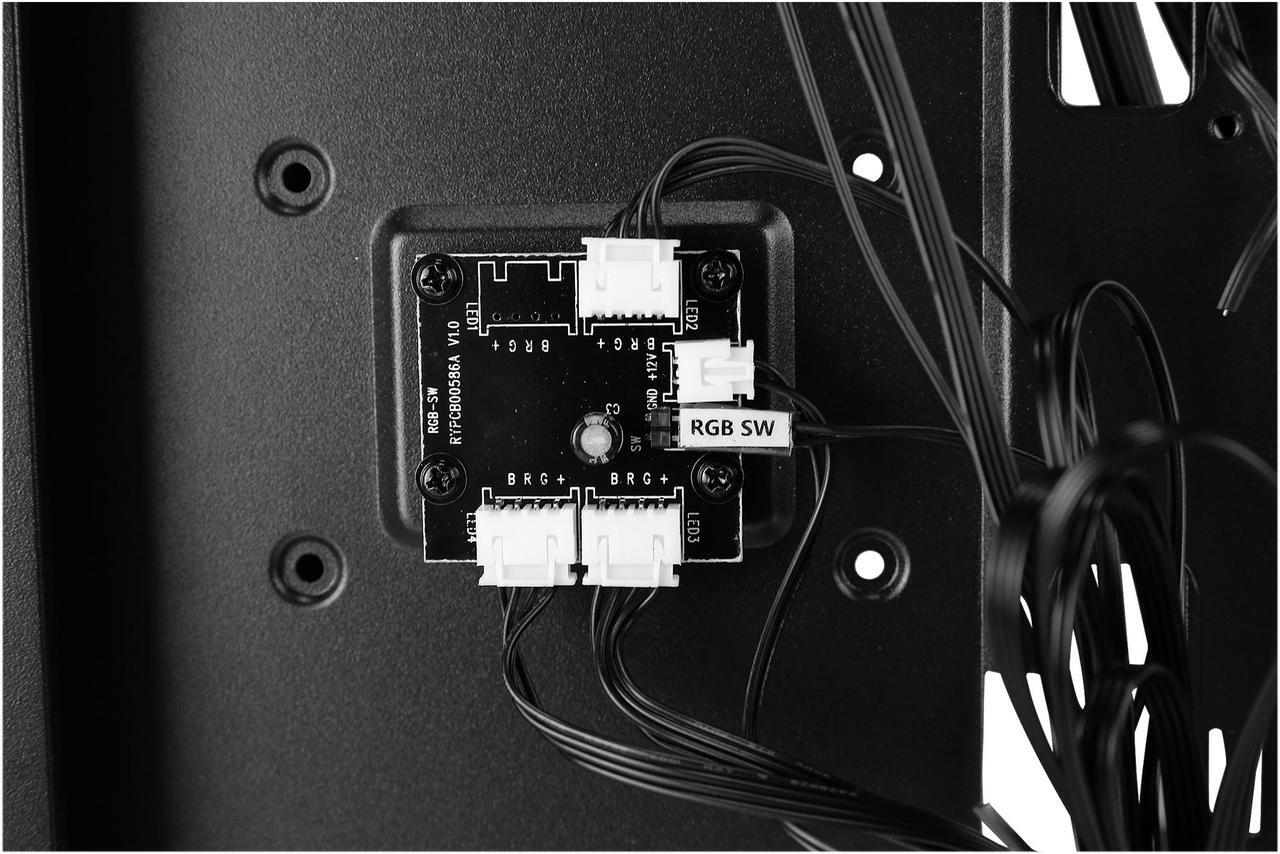 Alt view image 15 of 18 - Antec Dark Fleet Series DF500 RGB, RGB Lighting, Black Steel / Plastic / 4mm Tempered Glass ATX Mid Tower Computer Case, 3x120mm RGB Fans Included, Integrated RGB Hub, USB 3.0