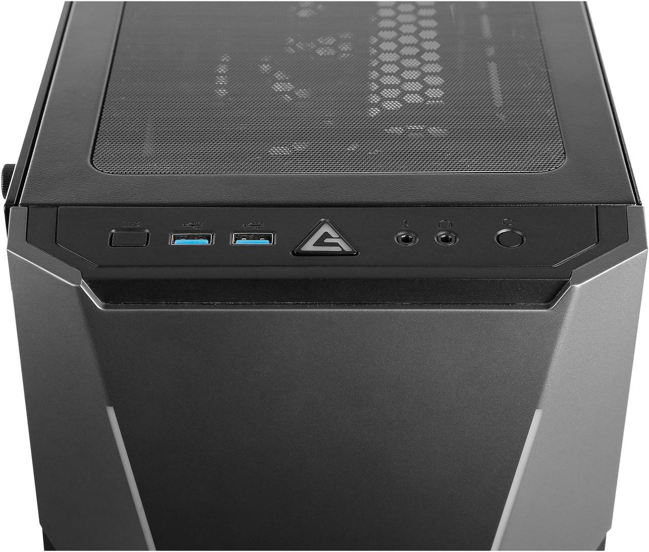 Alt view image 7 of 20 - Antec Dark Avenger DA601 E-ATX Mid Tower Case/ARGB Motherboard Sync/Tempered Glass/Prizm 120 ARGB Fan Included