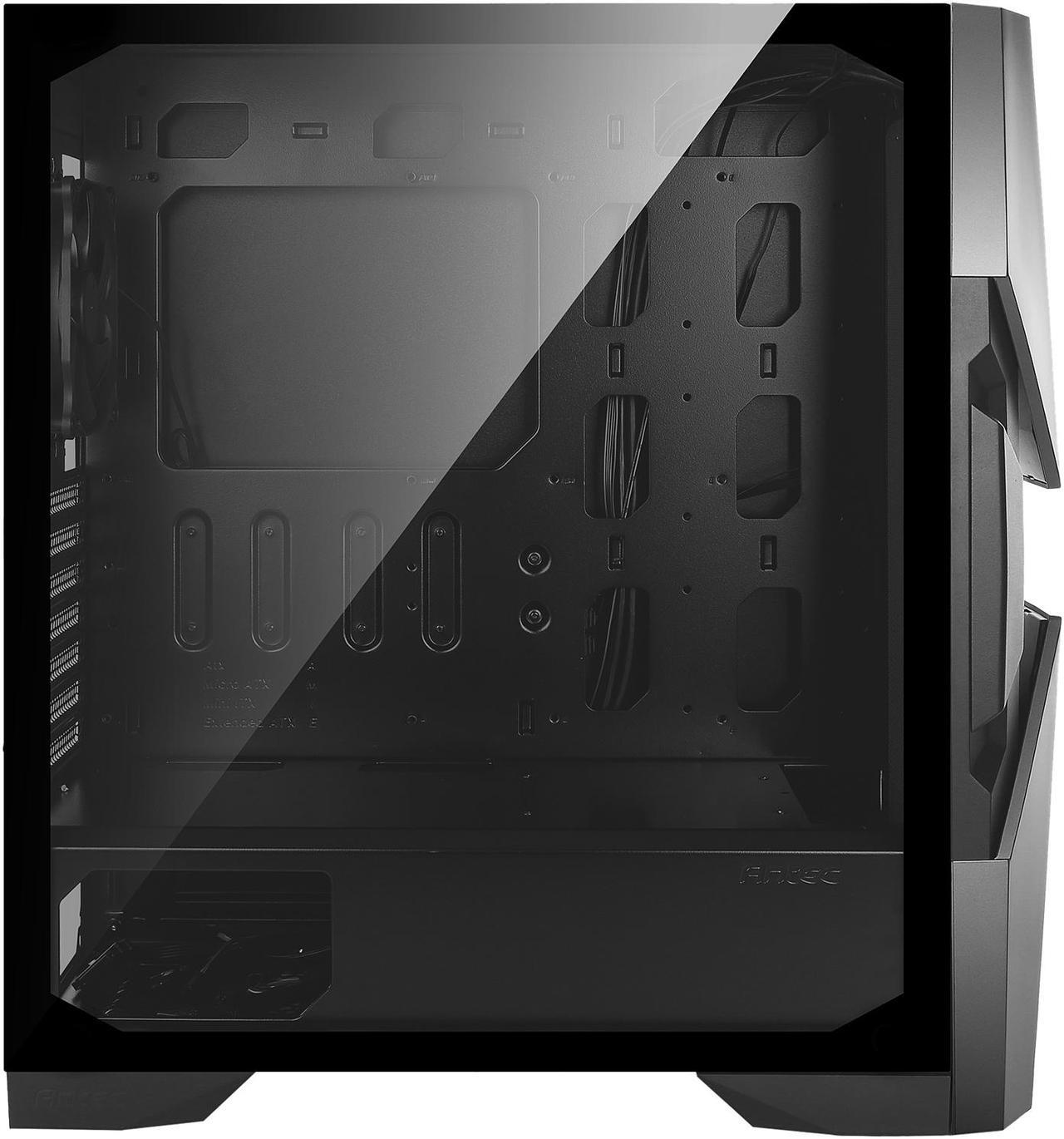 Alt view image 10 of 20 - Antec Dark Avenger DA601 E-ATX Mid Tower Case/ARGB Motherboard Sync/Tempered Glass/Prizm 120 ARGB Fan Included