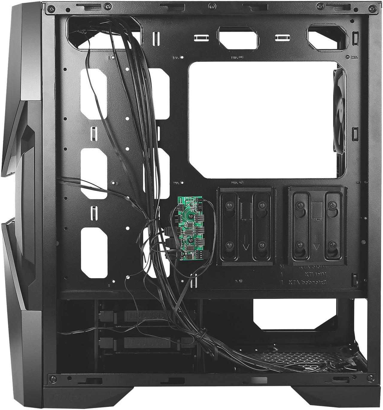 Alt view image 12 of 20 - Antec Dark Avenger DA601 E-ATX Mid Tower Case/ARGB Motherboard Sync/Tempered Glass/Prizm 120 ARGB Fan Included