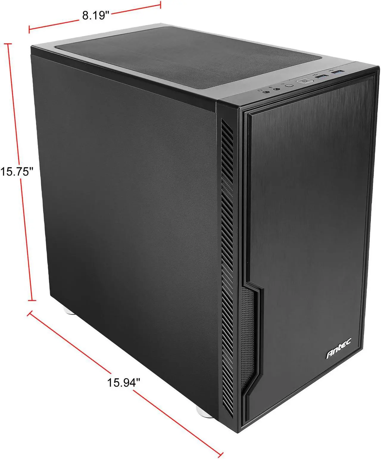 Alt view image 4 of 13 - Antec Value Solution Series VSK10 Highly Functional Micro-ATX Case, Support 4 x 140 mm Fan and 280 mm Radiator, 2 x USB3.0