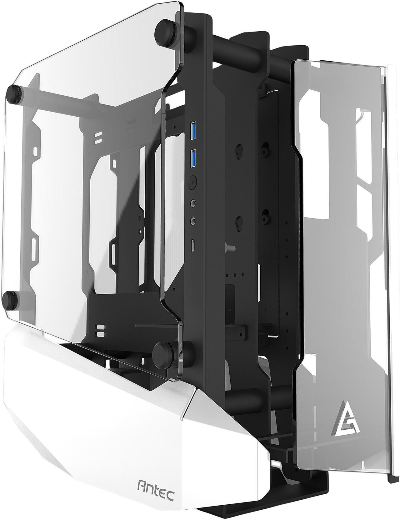 Main image of Antec STRIKER Aluminum and Steel ITX Computer Case, Front GPU Mount, Up to 4 x 120 mm Fan Support, USB 3.1 Type-C ready and PCI-E Riser Included