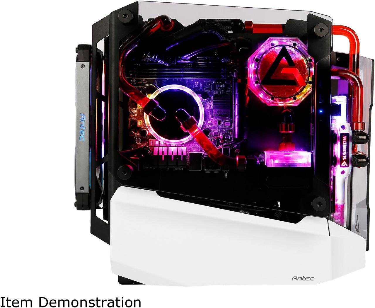 Alt view image 7 of 14 - Antec STRIKER Aluminum and Steel ITX Computer Case, Front GPU Mount, Up to 4 x 120 mm Fan Support, USB 3.1 Type-C ready and PCI-E Riser Included