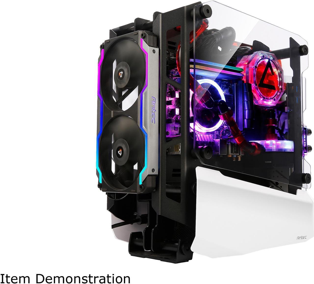 Alt view image 8 of 14 - Antec STRIKER Aluminum and Steel ITX Computer Case, Front GPU Mount, Up to 4 x 120 mm Fan Support, USB 3.1 Type-C ready and PCI-E Riser Included