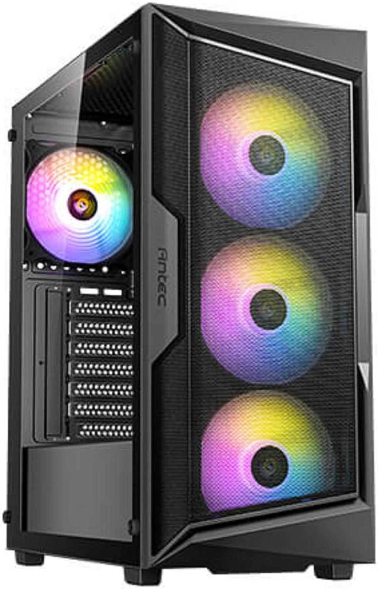 ANTEC AX Series AX61 Elite, High-Airflow Mesh Front Panel, 4 x 120mm ARGB Fans Included, Tempered Glass Side Panels, Up to 8 Fans Simultaneously, 360mm Radiator Support, Mid-Tower ATX Gaming Case