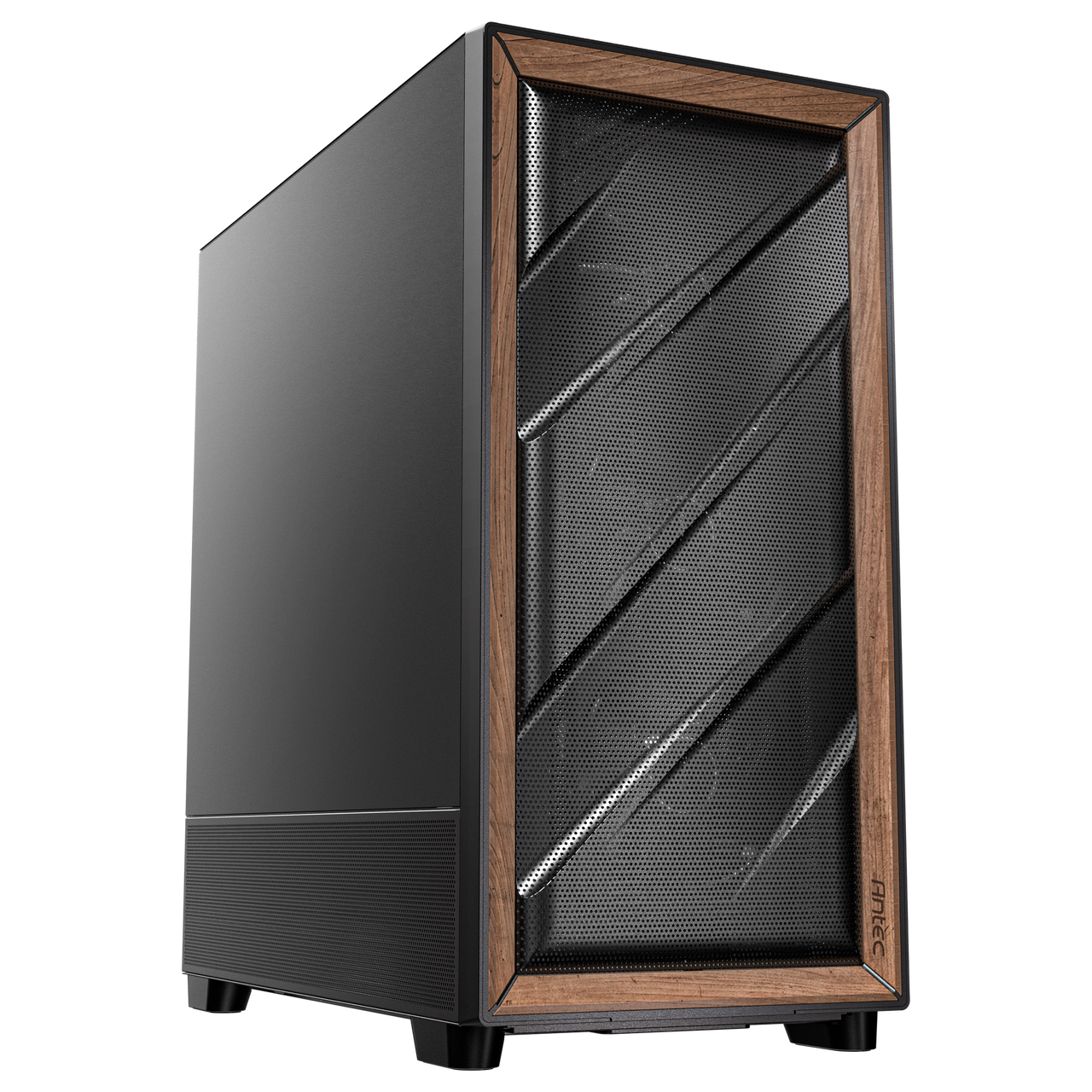 Main image of Antec FLUX SE, Sound-Dampening Side Panels, 5 x PWM Fans Included, Front Panel with Walnut Wood, type-C, 420mm Radiator& Back Connect Motherboard Support, Silent Case, Mid E-ATX Tower PC Case