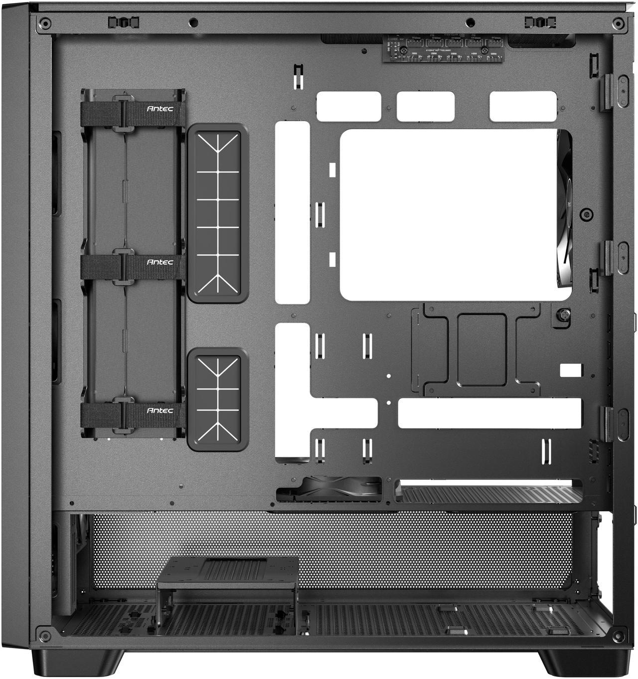 Alt view image 7 of 15 - Antec FLUX SE, Sound-Dampening Side Panels, 5 x PWM Fans Included, Front Panel with Walnut Wood, type-C, 420mm Radiator& Back Connect Motherboard Support, Silent Case, Mid E-ATX Tower PC Case