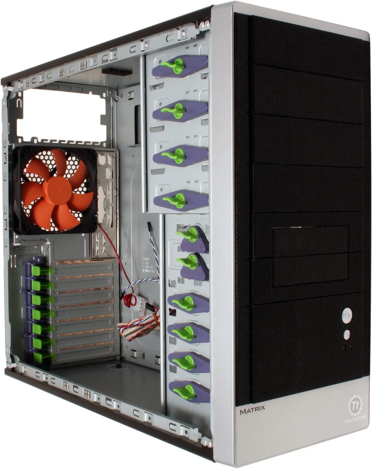 Alt view image 10 of 12 - Thermaltake matrix VD2000BNS Black/ Silver SECC Japanese steel ATX Mid Tower Computer Case
