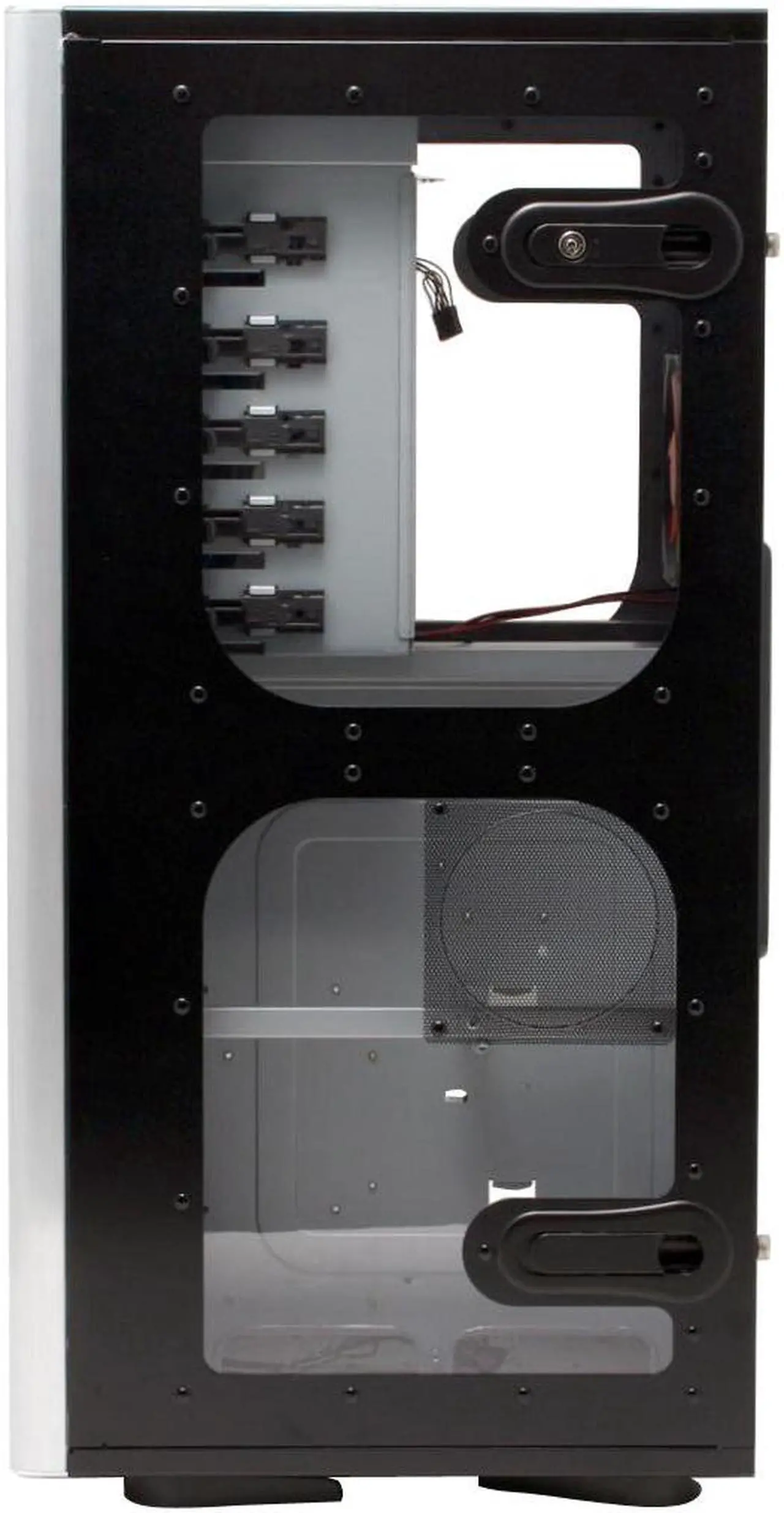 Alt view image 4 of 10 - Thermaltake Black/Silver Aluminum Side Panel / SECC Body MozartTx VE1000BWS Cube Tower