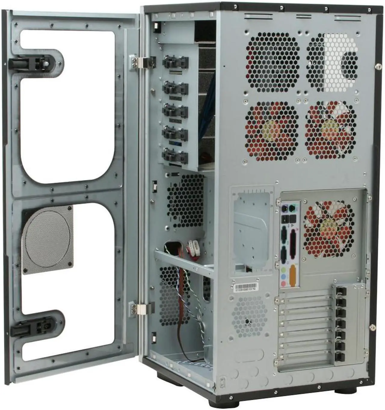 Alt view image 6 of 10 - Thermaltake Black/Silver Aluminum Side Panel / SECC Body MozartTx VE1000BWS Cube Tower
