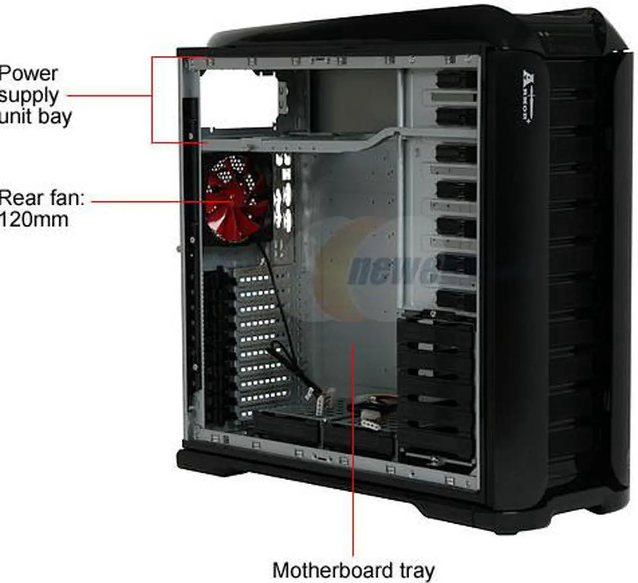 Alt view image 9 of 19 - Thermaltake ArmorPlus(Armor+) VH6000BWS Black Aluminum / Steel ATX Full Tower Computer Case