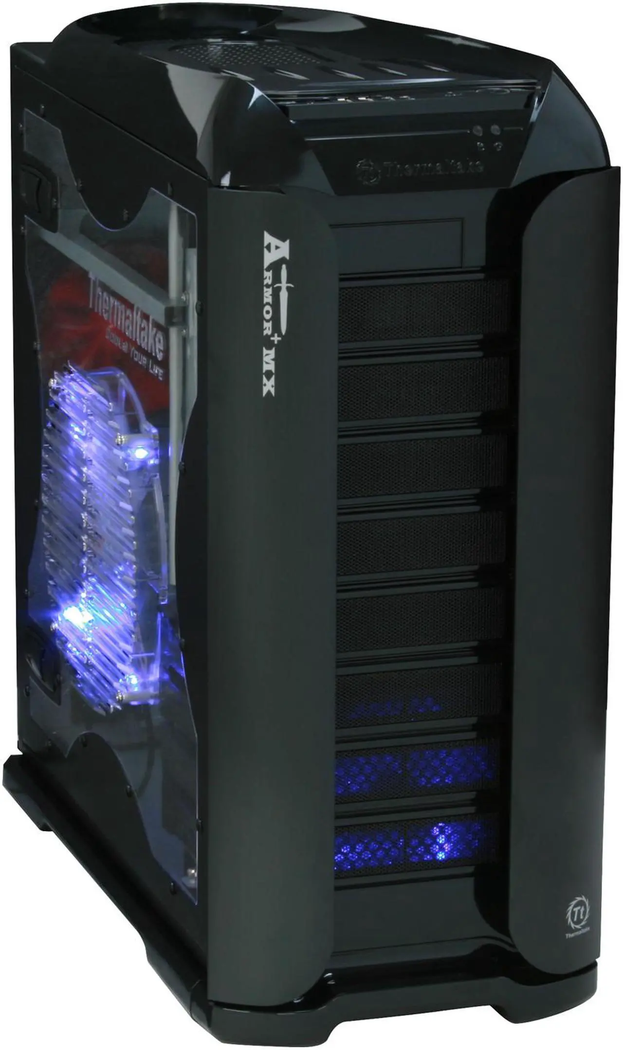 Alt view image 2 of 14 - Thermaltake Armor+MX VH8000BWS Black Aluminum / Steel ATX Mid Tower Computer Case