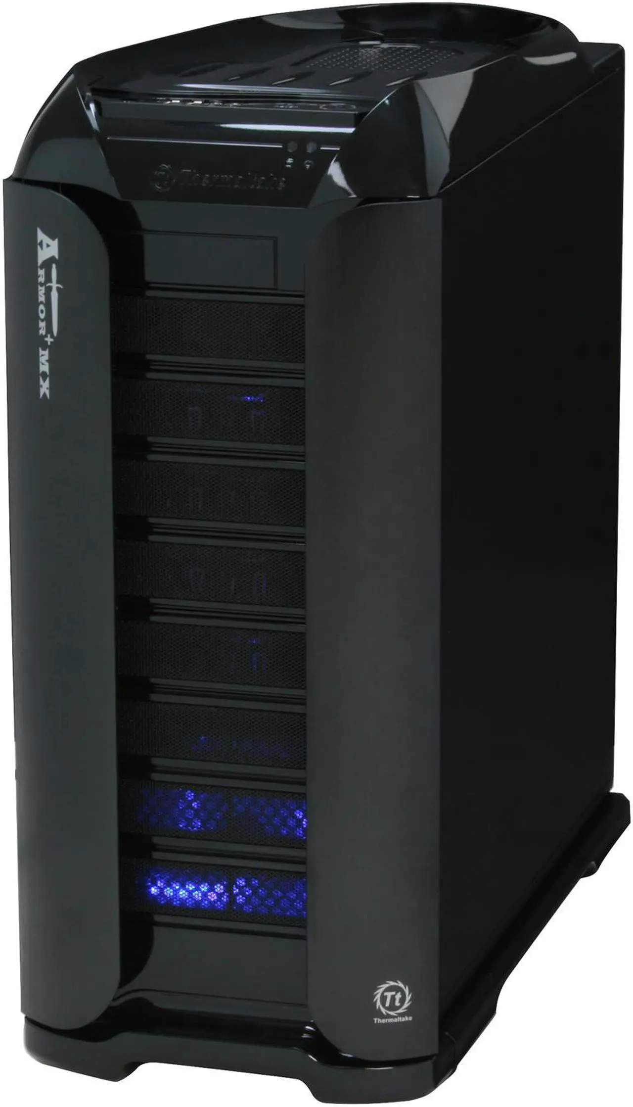 Alt view image 4 of 14 - Thermaltake Armor+MX VH8000BWS Black Aluminum / Steel ATX Mid Tower Computer Case