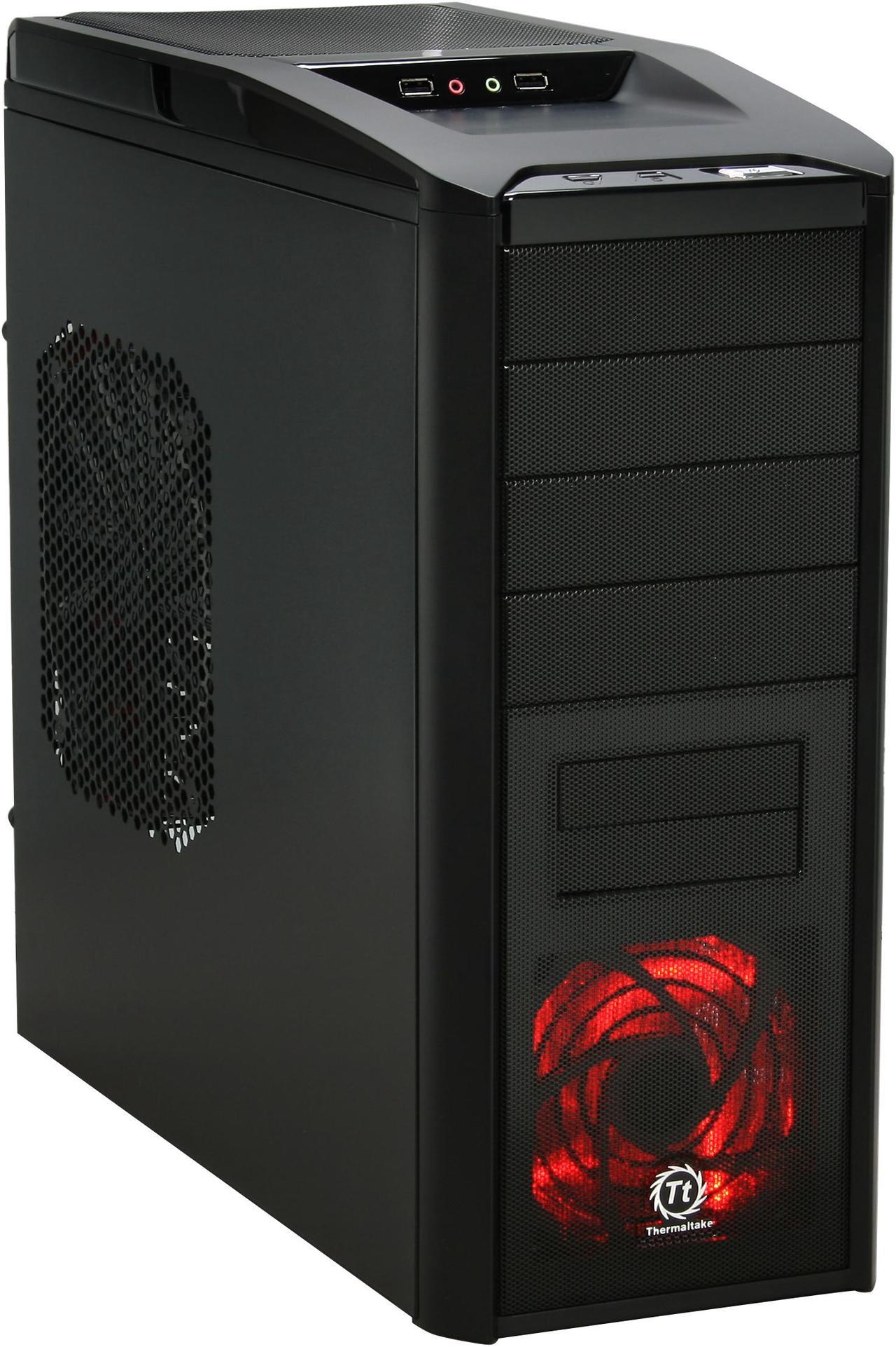 Thermaltake V9 Black Edition ATX Computer Gaming Chassis with Dual Oversized 230mm Ultra-Silent Cooling Fans VJ400G1N2Z Mid Tower