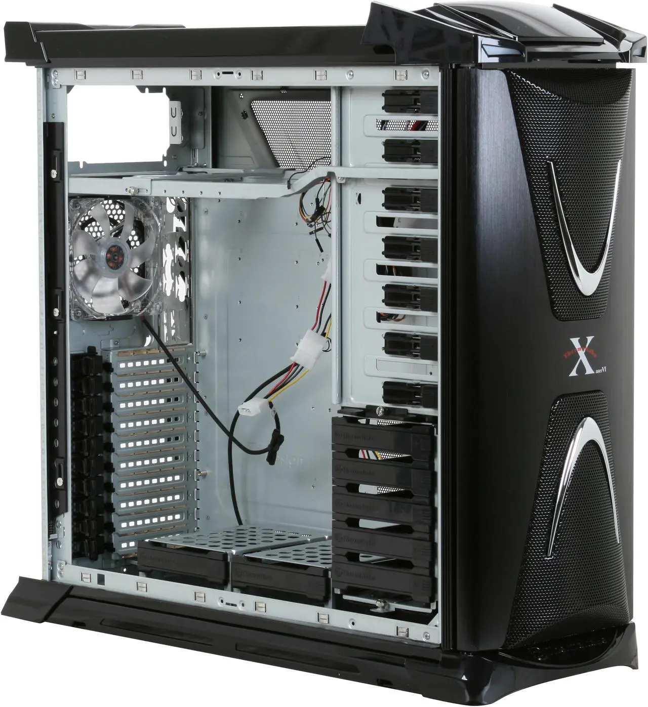 Alt view image 9 of 13 - Thermaltake Xaser VI VG4000BNSB Black Aluminum ATX Full Tower Computer Case