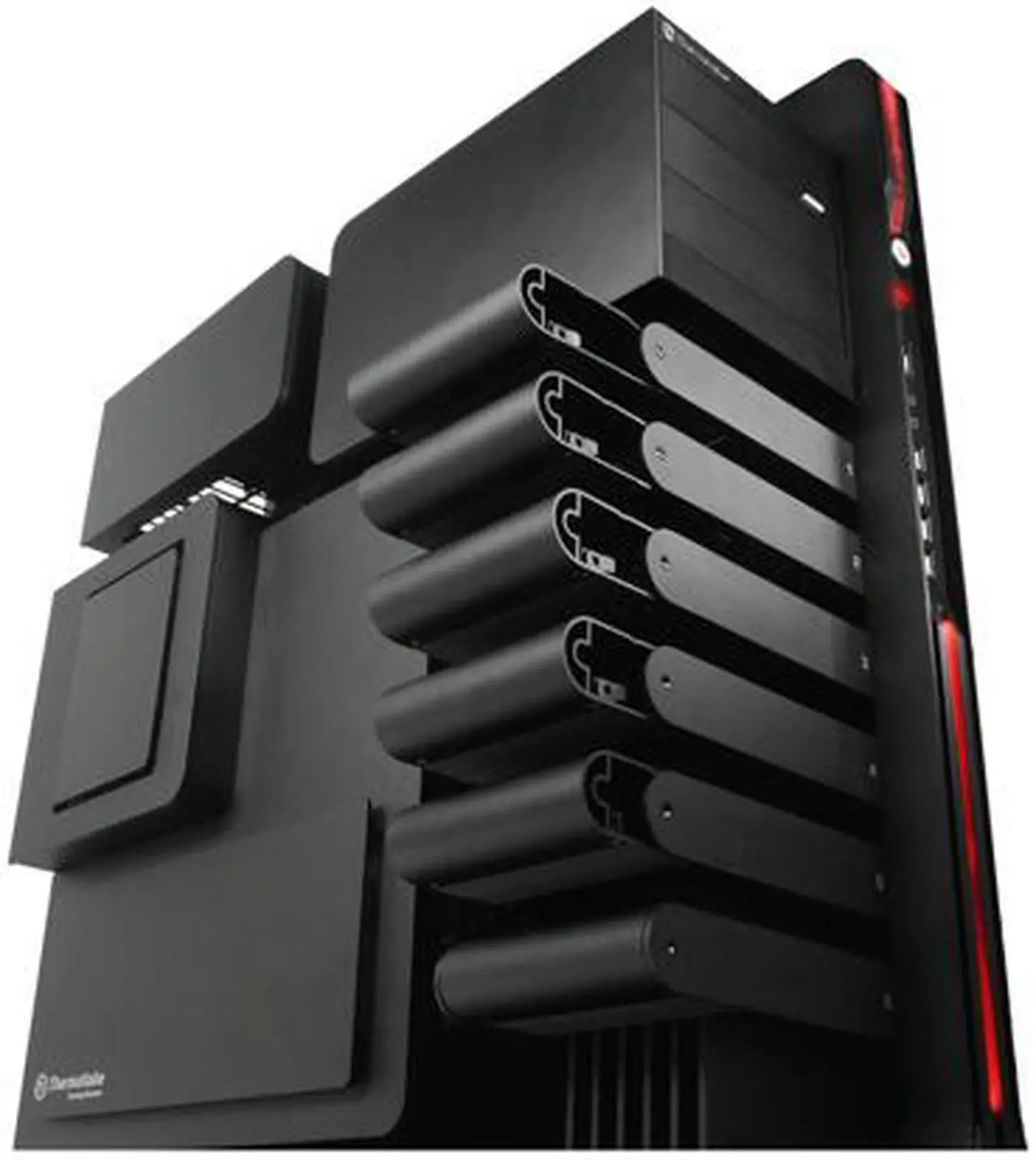 Alt view image 5 of 12 - Thermaltake Level 10 VL30001N1Z Black Aluminum ATX Super Full Tower Gaming Station Computer Case