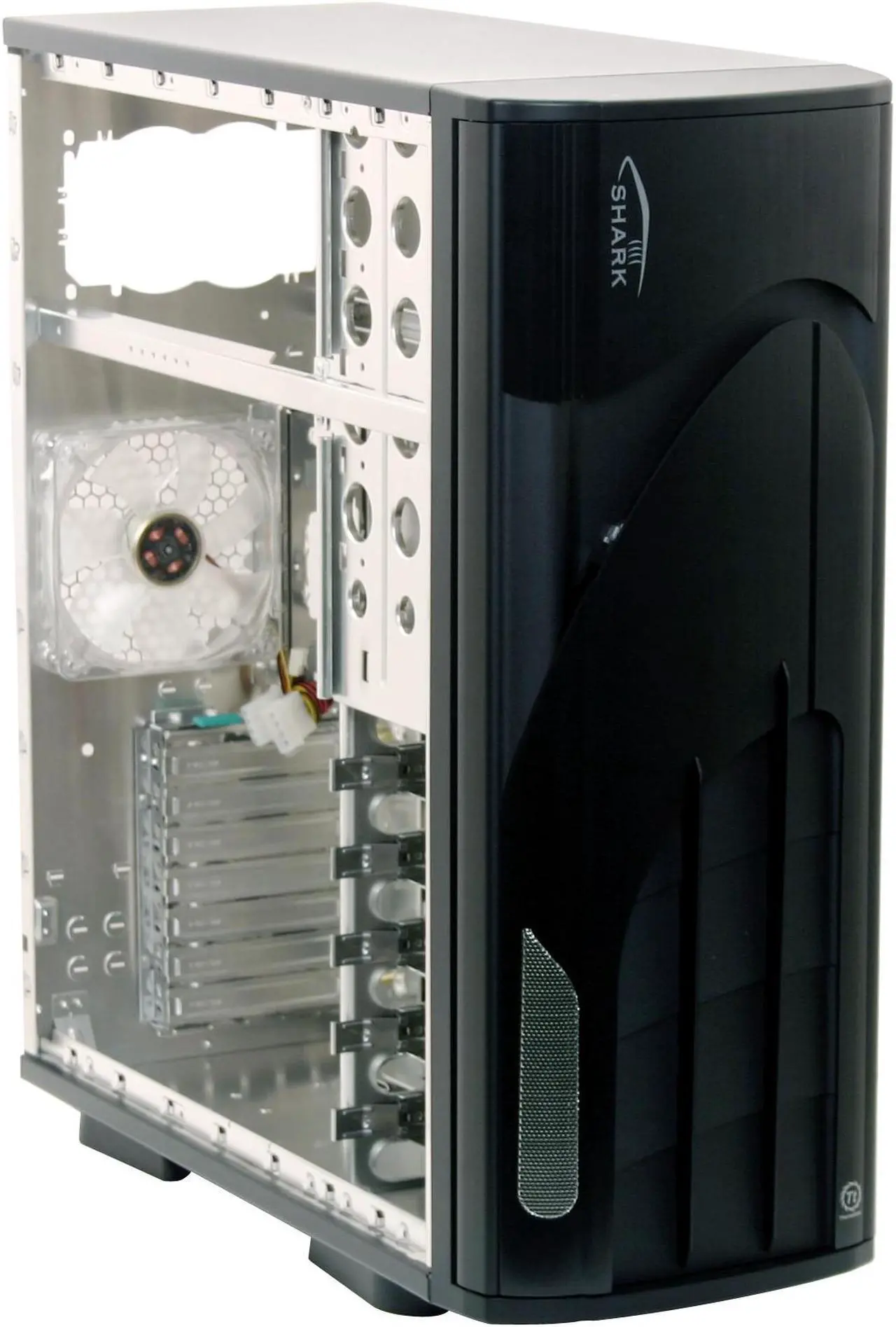 Alt view image 8 of 13 - Thermaltake SHARK VA7000BWA Black Aluminum ATX Full Tower Computer Case